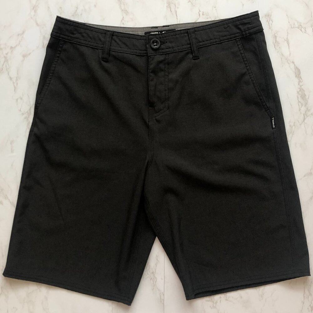 O'Neill Mens Black Quick Dry Hybrid Shorts, Size 30